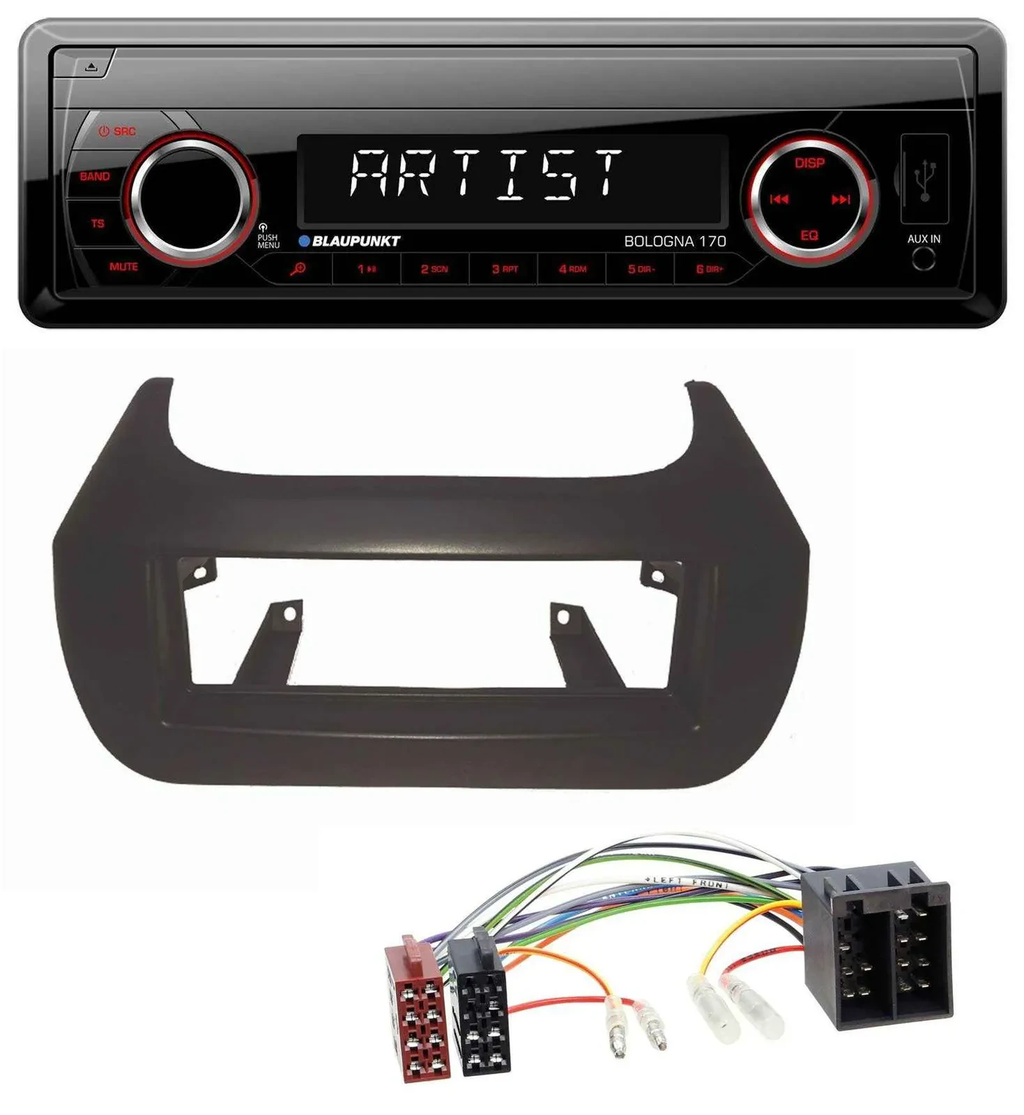 Автомагнитола Blaupunkt 1 DIN SD/USB MP3, AUX для Citroen Nemo, Fiat Fiorino, Fiat Qubo