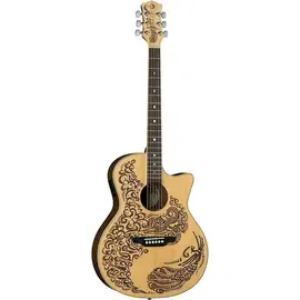 Электроакустическая гитара Luna Guitars Henna Paradise Select Spruce Satin Natural