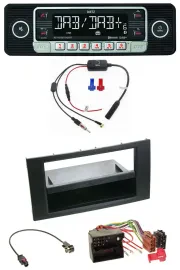 Dietz MP3 DAB Bluetooth USB Autoradio für Ford Focus Fiesta 04-08 schwarz