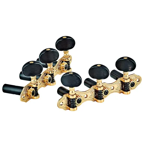 Колки гитарные Ortega OTMDLX-GOBK Classic Stimmmechaniken Set gold/schwarz Deluxe