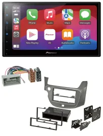 Pioneer DAB USB MP3 Bluetooth 2DIN Autoradio für Honda Jazz ab 09 silber