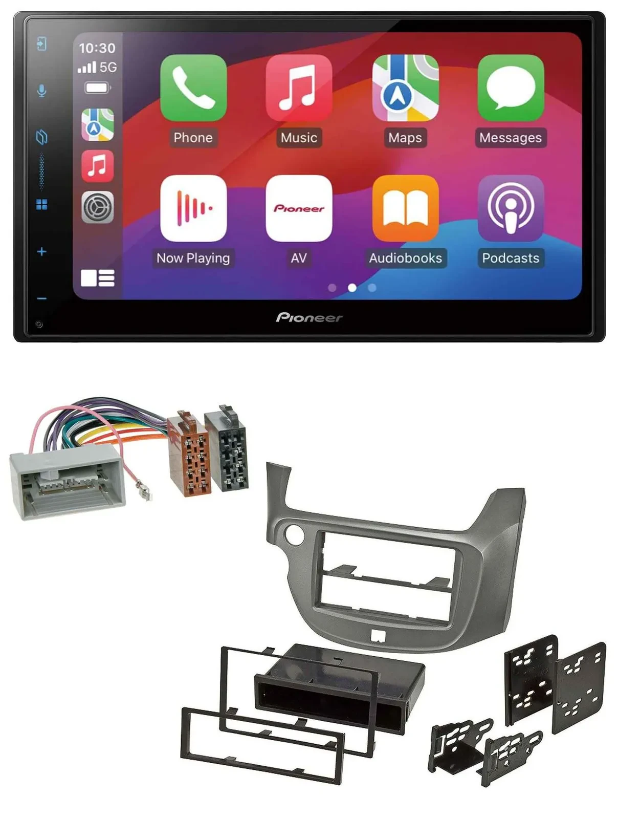 Pioneer DAB USB MP3 Bluetooth 2DIN Autoradio für Honda Jazz ab 09 silber