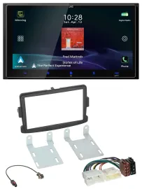 JVC USB Bluetooth 2DIN DAB MP3 Autoradio für Dacia Dokker Duster Lodgy Logan sch