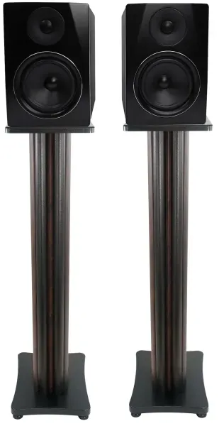 2 Rockville APM6B 6.5" USB Studio Monitor Speakers+36" Dark Wood Premium Stands