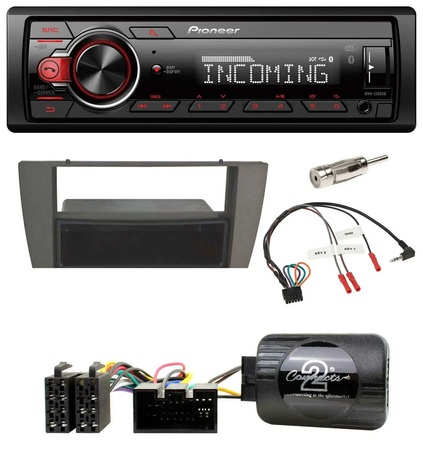 Pioneer Bluetooth USB DAB Lenkrad Autoradio für Jaguar X-Type S-Type 2003-2008