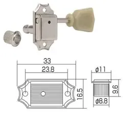 Колки гитарные Gotoh SD90-MG-SL-N