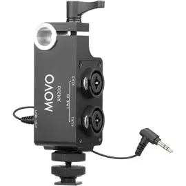 Movo Photo AM200 2-Channel XLR Microphone Audio Mixer with Shoe  15mm Rod Mount