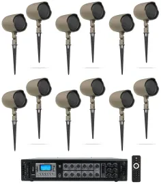 Рупорная акустика JBL GSF3-TN Tan с усилителем (12 штук)