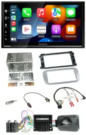 Kenwood DAB USB Bluetooth 2DIN Lenkrad Autoradio für Ford Mondeo S-Max Profi sil
