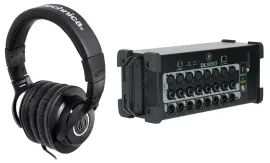 Mackie DL16SE 16-Channel Digital Rack Mixer+Interface+Audio Technica Headphones