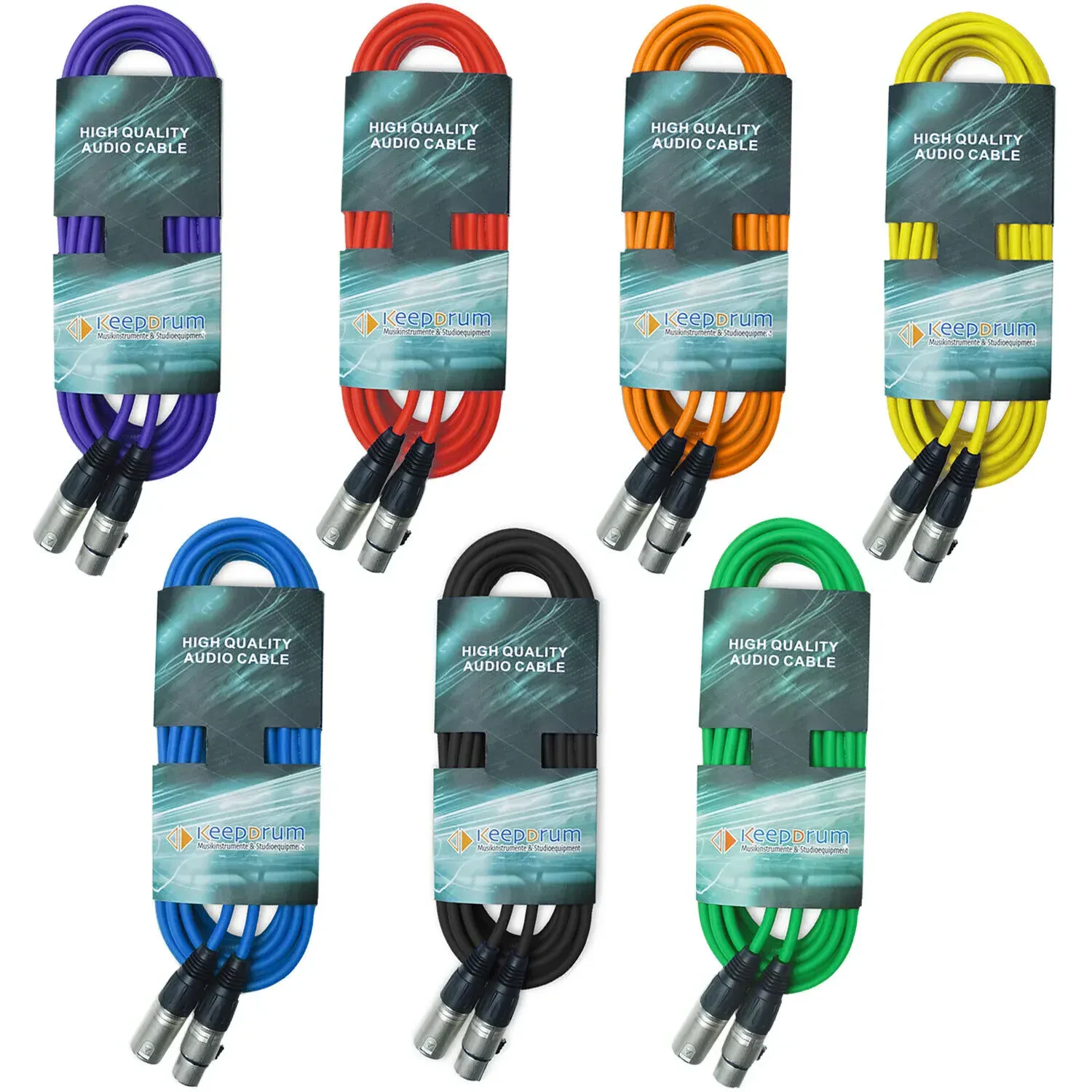Микрофонный кабель keepdrum MC-001XX Multi 6 м (7 штук)