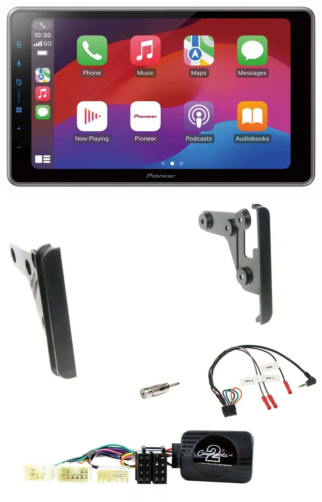 Автомагнитола для Toyota FJ (с 2007) Pioneer 2DIN, USB, DAB, Bluetooth, поддержка кнопок на руле