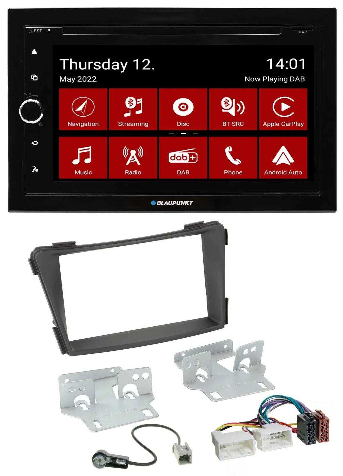 Blaupunkt MP3 DVD Bluetooth DAB 2DIN USB Autoradio für Hyundai i40 VF ab 2011 sc
