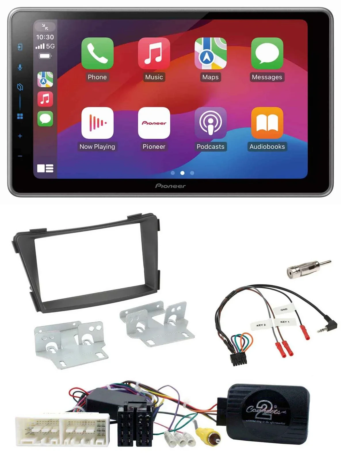 Pioneer Lenkrad USB DAB Bluetooth 2DIN Autoradio für Hyundai i40 VF ab 16 schwar