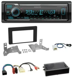 Kenwood Bluetooth MP3 DAB USB Autoradio für Toyota Aygo AB7 ab 2022 mattschwarz