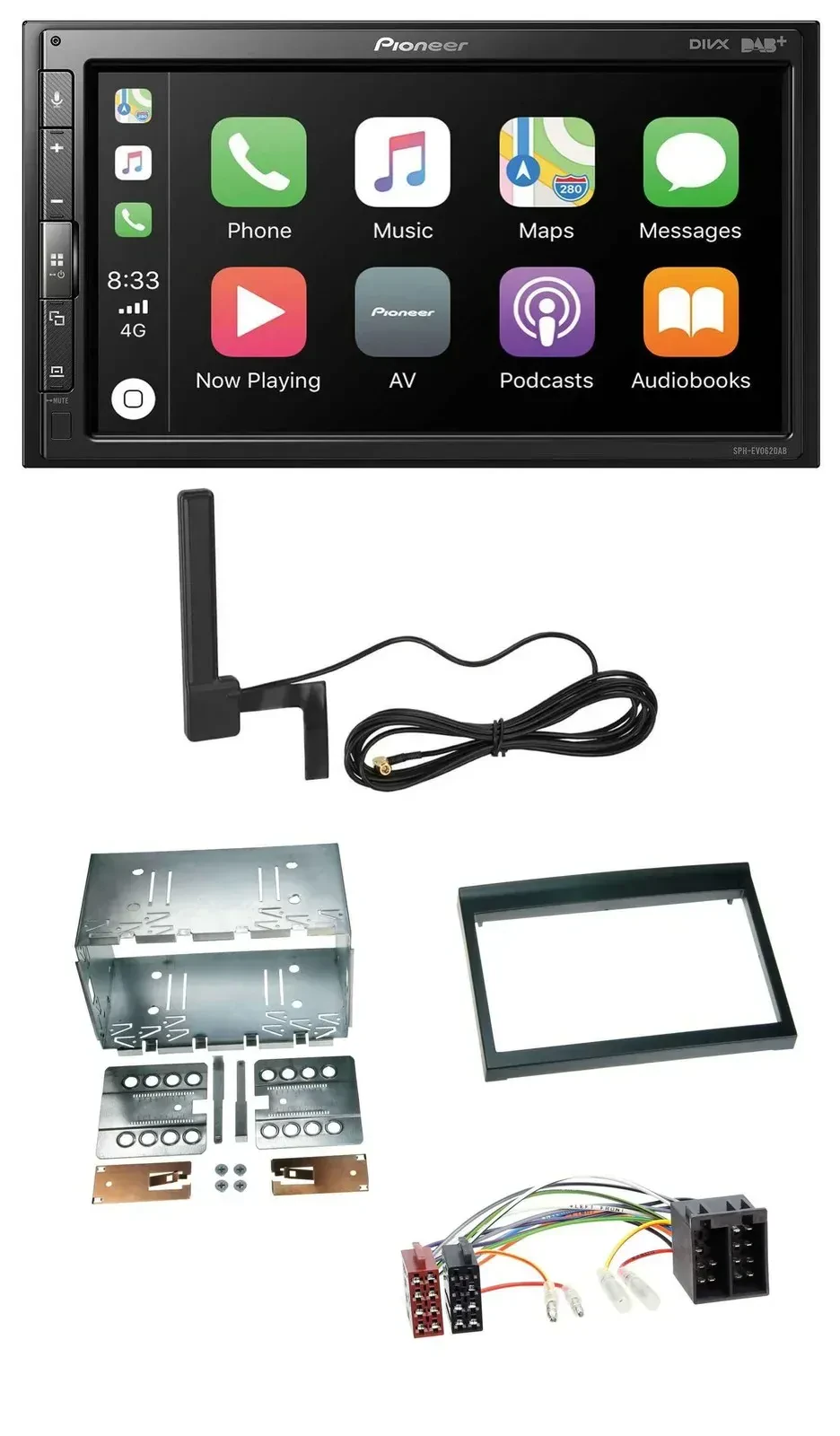 Автомагнитола для Porsche Boxster 1996–2004 Pioneer 2 DIN USB Bluetooth DAB MP3