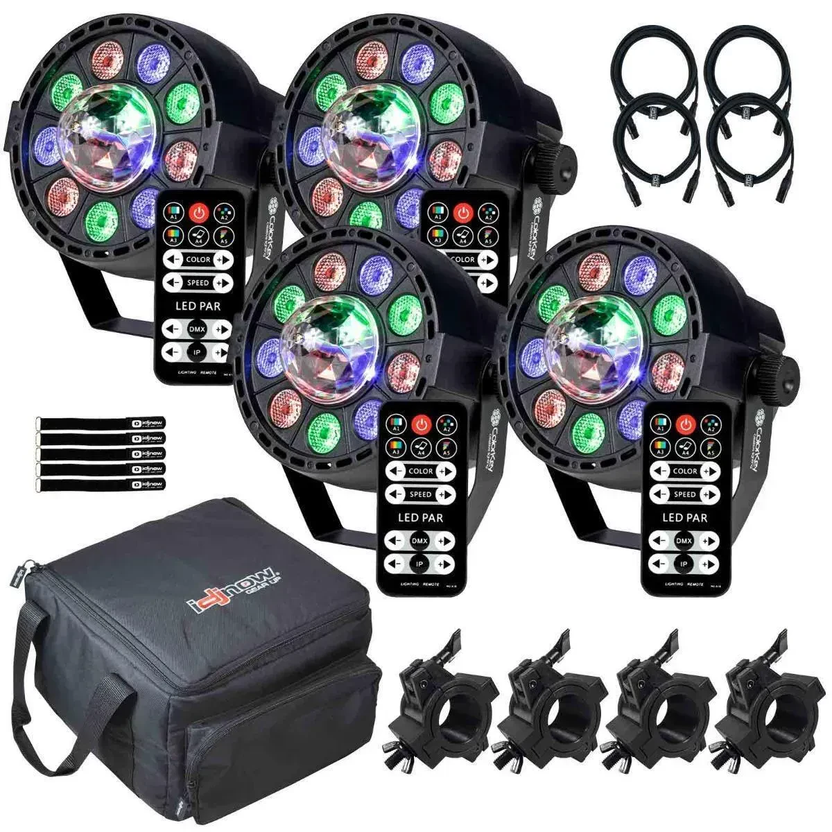 Светодиодный прибор ColorKey CKU-1080 Compact с аксессуарами (4 штуки)