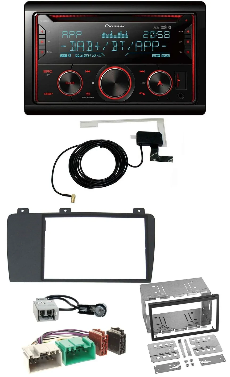 Pioneer 2DIN MP3 DAB USB CD Bluetooth Autoradio für Volvo S60 V70 XC70 04-09