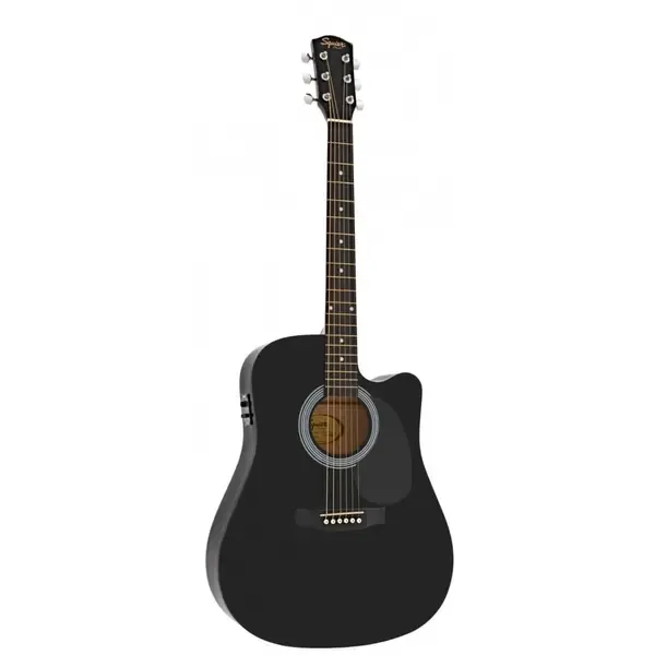 Электроакустическая гитара Fender Squier SA-105CE Dreadnought Black W/Fishman Preamp