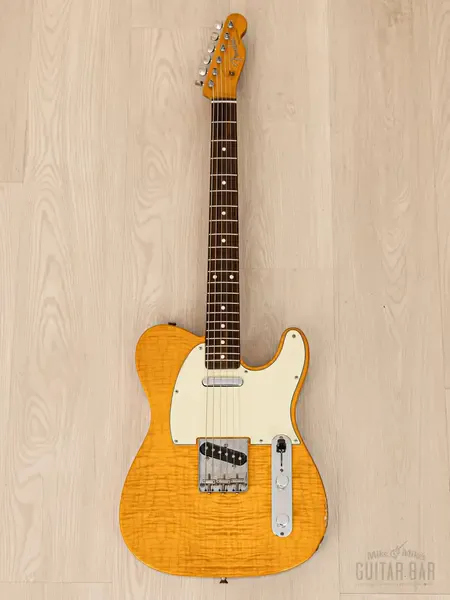 Электрогитара Fender Custom Edition Telecaster TL62-70NS SS Foto Flame Vintage Natural w/gigbag Japan 1995