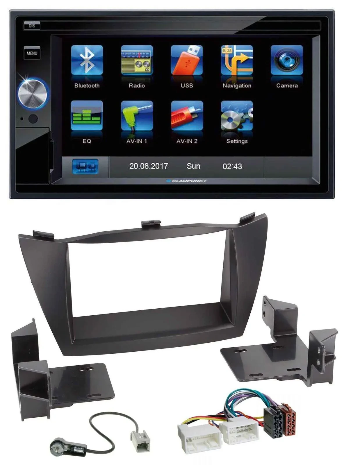 Blaupunkt SD Bluetooth 2DIN MP3 USB AUX Autoradio für Hyundai ix35 (2010-2013)
