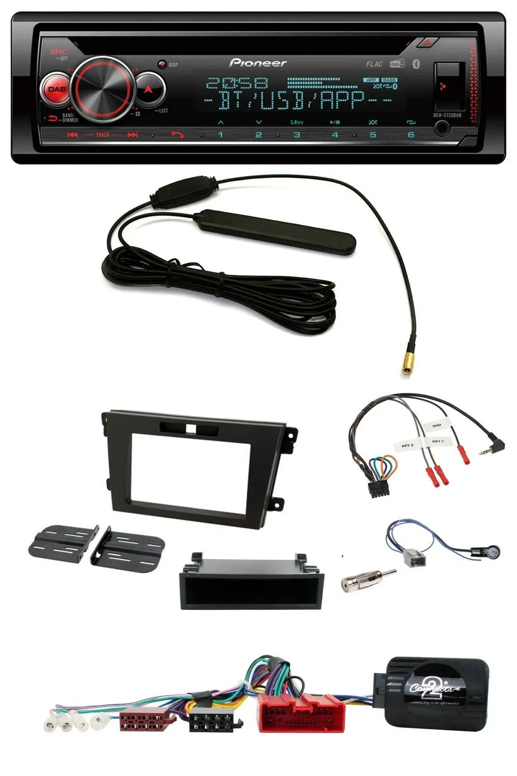 Автомагнитола Pioneer USB DAB Bluetooth CD для Mazda CX-7 (2008–2010) с поддержкой кнопок на руле