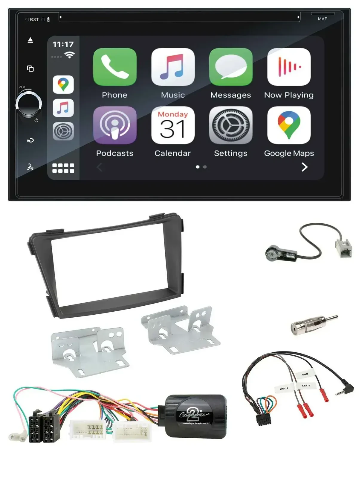 Blaupunkt USB DAB Bluetooth 2DIN TMC Lenkrad Navigation für Hyundai i40 VF ab 20