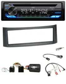 JVC Bluetooth Lenkrad USB DAB CD Autoradio für Smart ForFour W454 2004-2006 schw