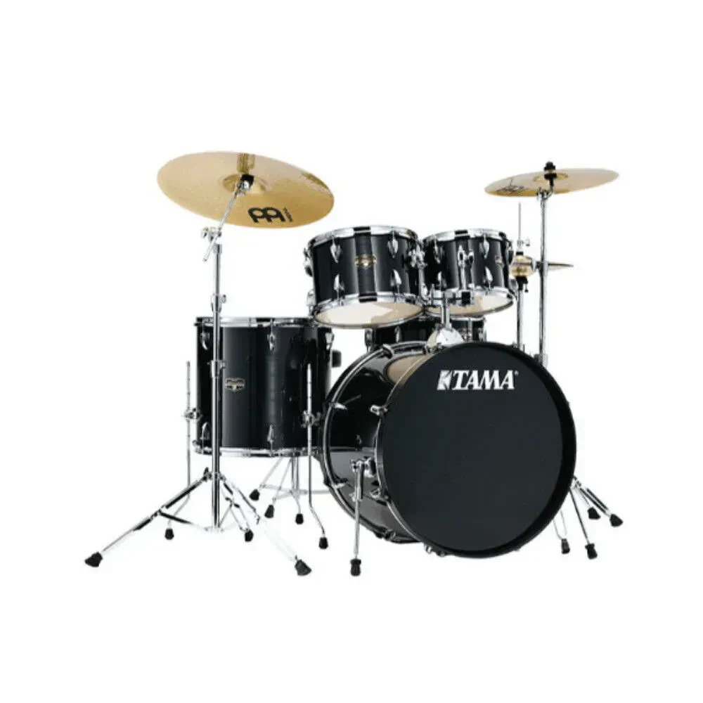 Ударная установка Tama Imperialstar (набор, 5 шт.) с тарелками Meinl HCS, черный (Hairline Black)