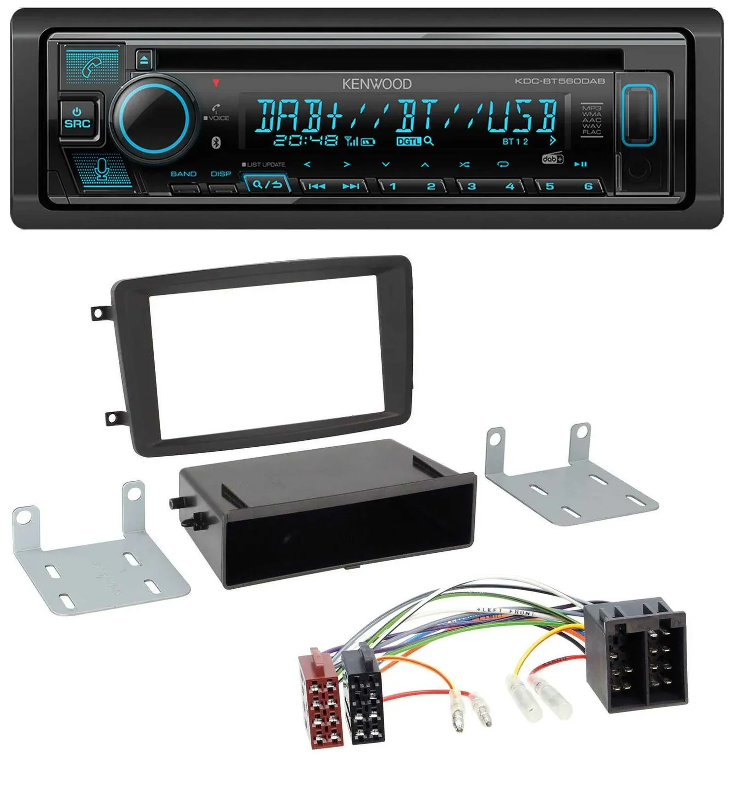 Автомагнитола Kenwood Bluetooth DAB CD MP3 USB для Mercedes C-Class, CLK, Vito, Viano