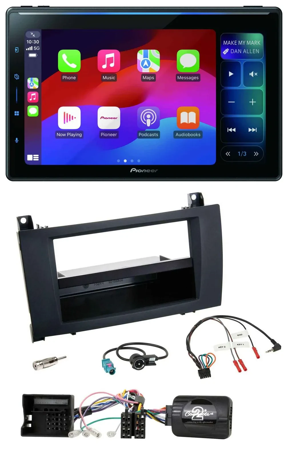 Pioneer Bluetooth DAB Lenkrad USB Autoradio für Mercedes SLK R171 2004-2011