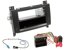Einbauset DIN Autoradio für Mercedes Viano Vito 06-14 schwarz