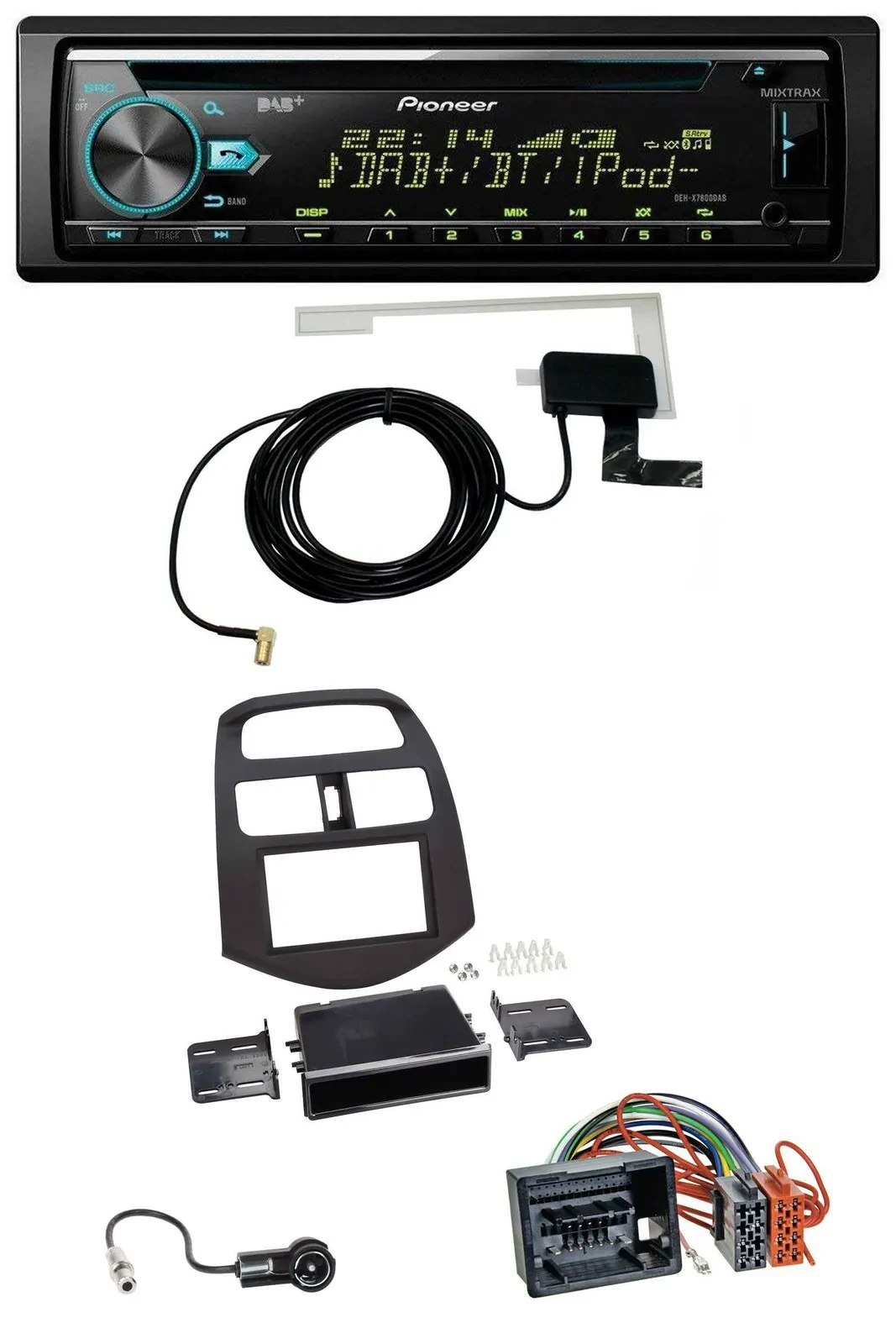 Автомагнитола для Chevrolet Spark Pioneer CD/USB/AUX, MP3, DAB