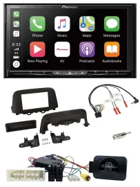 Pioneer 2DIN Lenkrad USB DAB DVD Bluetooth Autoradio für Hyundai Kona ab 2013