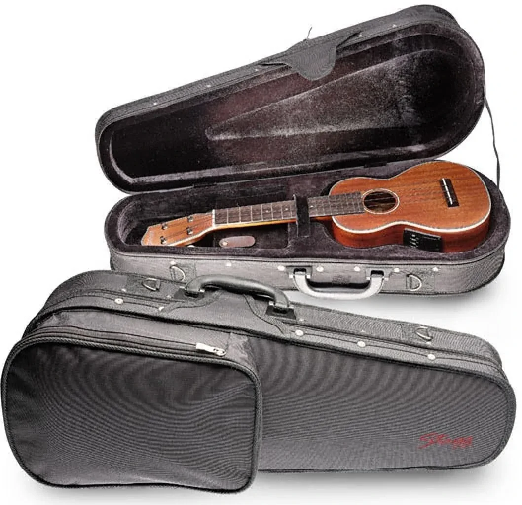 Stagg Model HGB2UK-S Soprano Ukulele Nylon and Foam Zippered Hard Case w/pockets