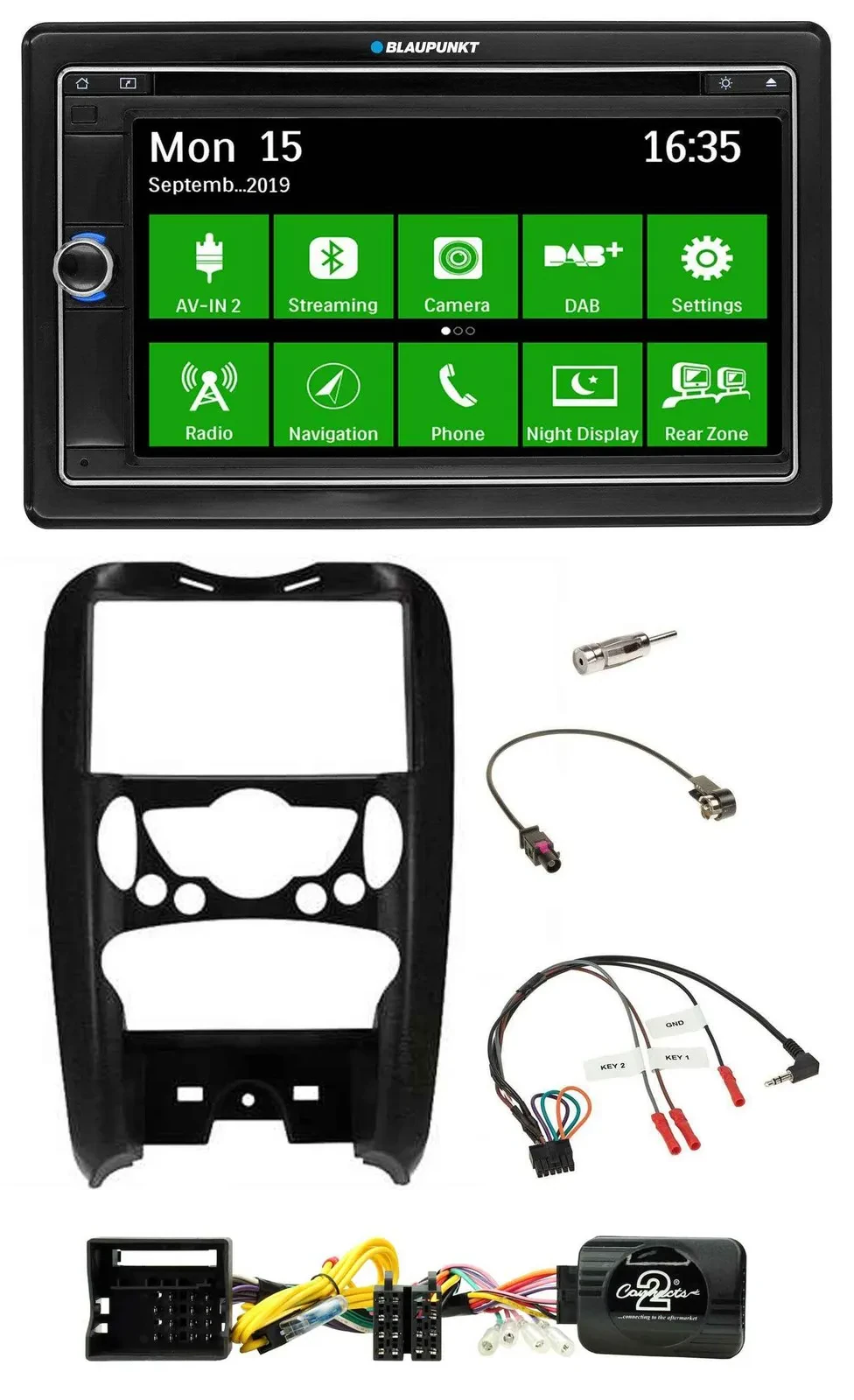 Blaupunkt Bluetooth 2DIN Lenkrad DAB USB TMC Navigation für Mini Cooper 2006-201