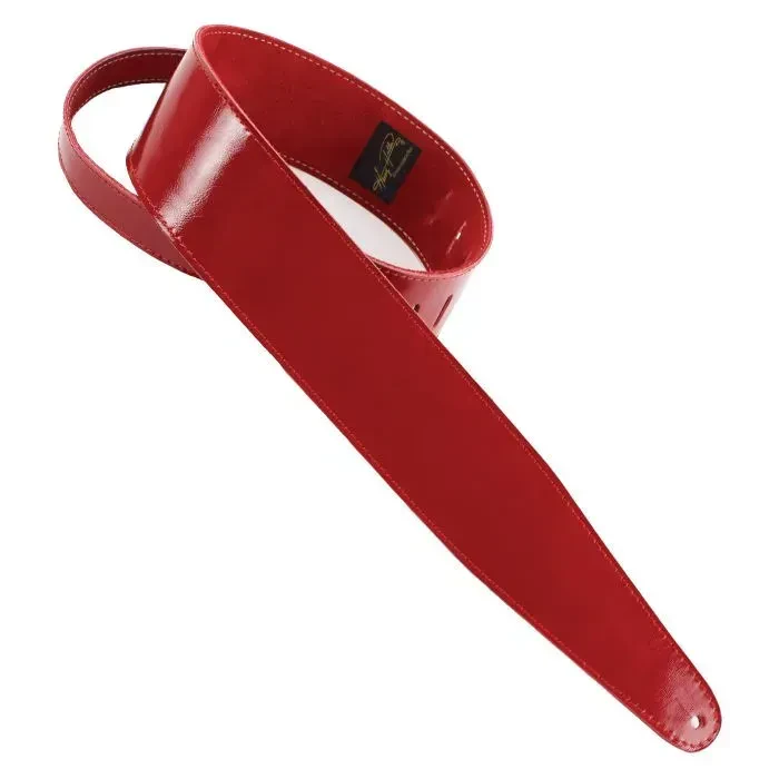 Ремень для гитары Henry Heller HPDL25P-RED Shiny Patent Leather Red