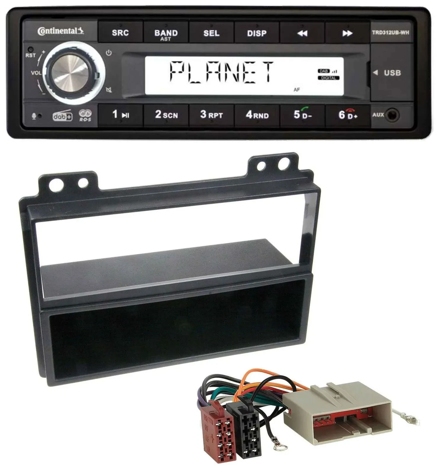 Continental USB 1DIN AUX DAB MP3 Autoradio für Ford Fiesta 03-05 Fusion 02-05