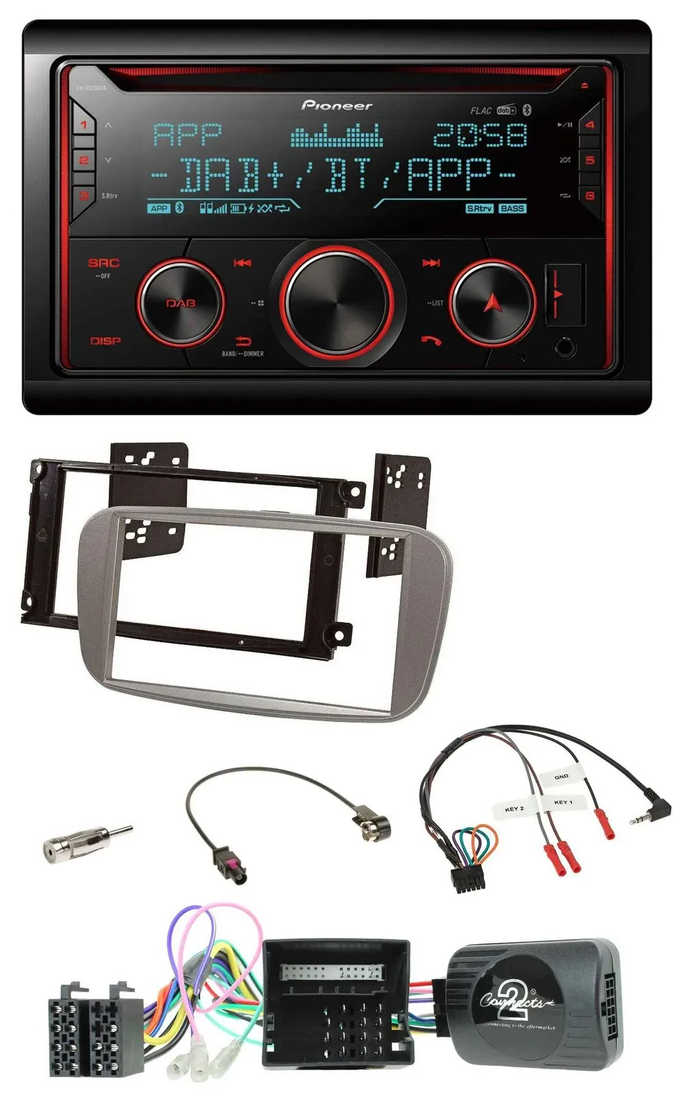 Pioneer 2DIN DAB Lenkrad Bluetooth USB CD Autoradio für Ford Mondeo S-Max 2007-1