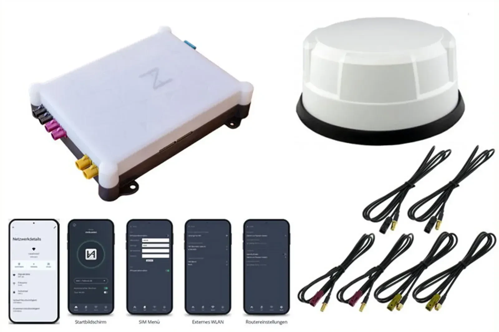 Dietz CamperNet Pro Panorama Dachantenne ANT530 weiß 3m Kabelsatz CN2-PRO-530