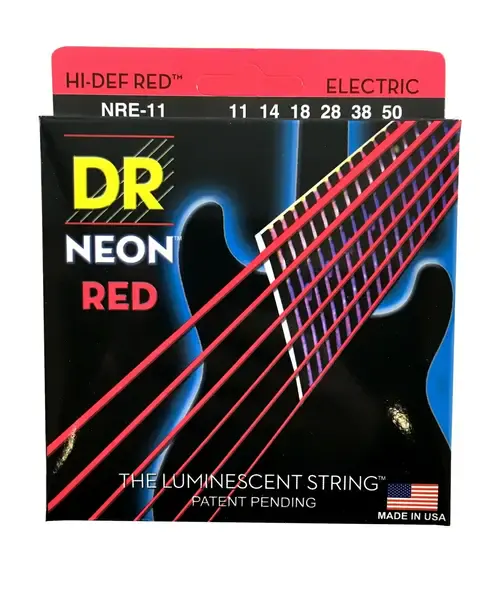 Струны для электрогитары DR Strings NRE-11 Neon Red 11-50