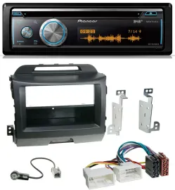 Pioneer MP3 DAB USB CD Bluetooth Autoradio für Kia Sportage 3 SL 10-15 schwarz