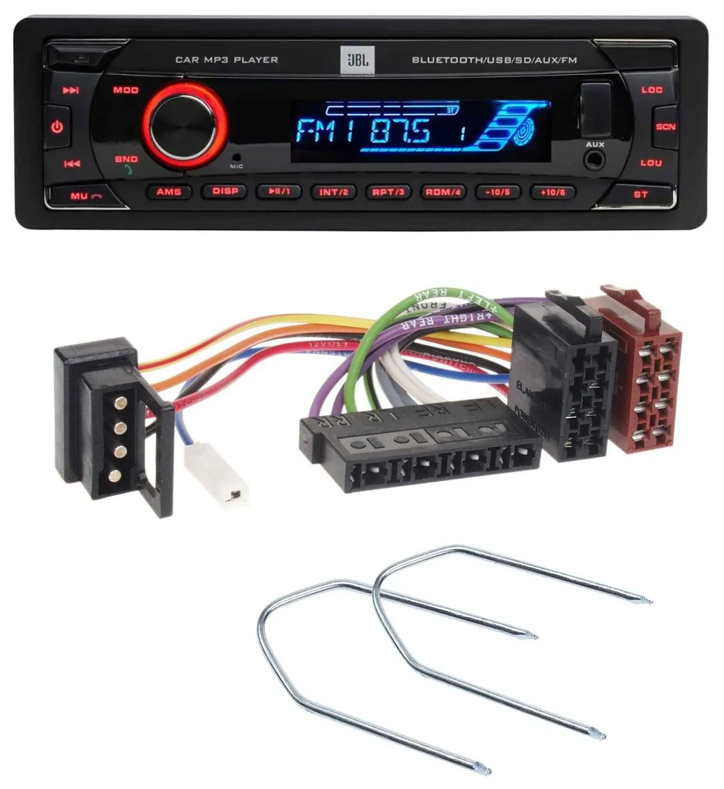 Автомагнитола JBL AUX MP3 USB Bluetooth SD для Mercedes E-Class W124 / S-Class W126