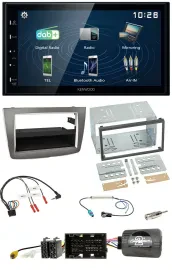 Kenwood 2DIN Bluetooth Lenkrad USB DAB Autoradio für Alfa Romeo Mito 2014-2018 s