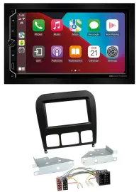 ESX 2DIN DAB USB MP3 Bluetooth Autoradio für Mercedes S-Klasse 1998-2005 schwarz