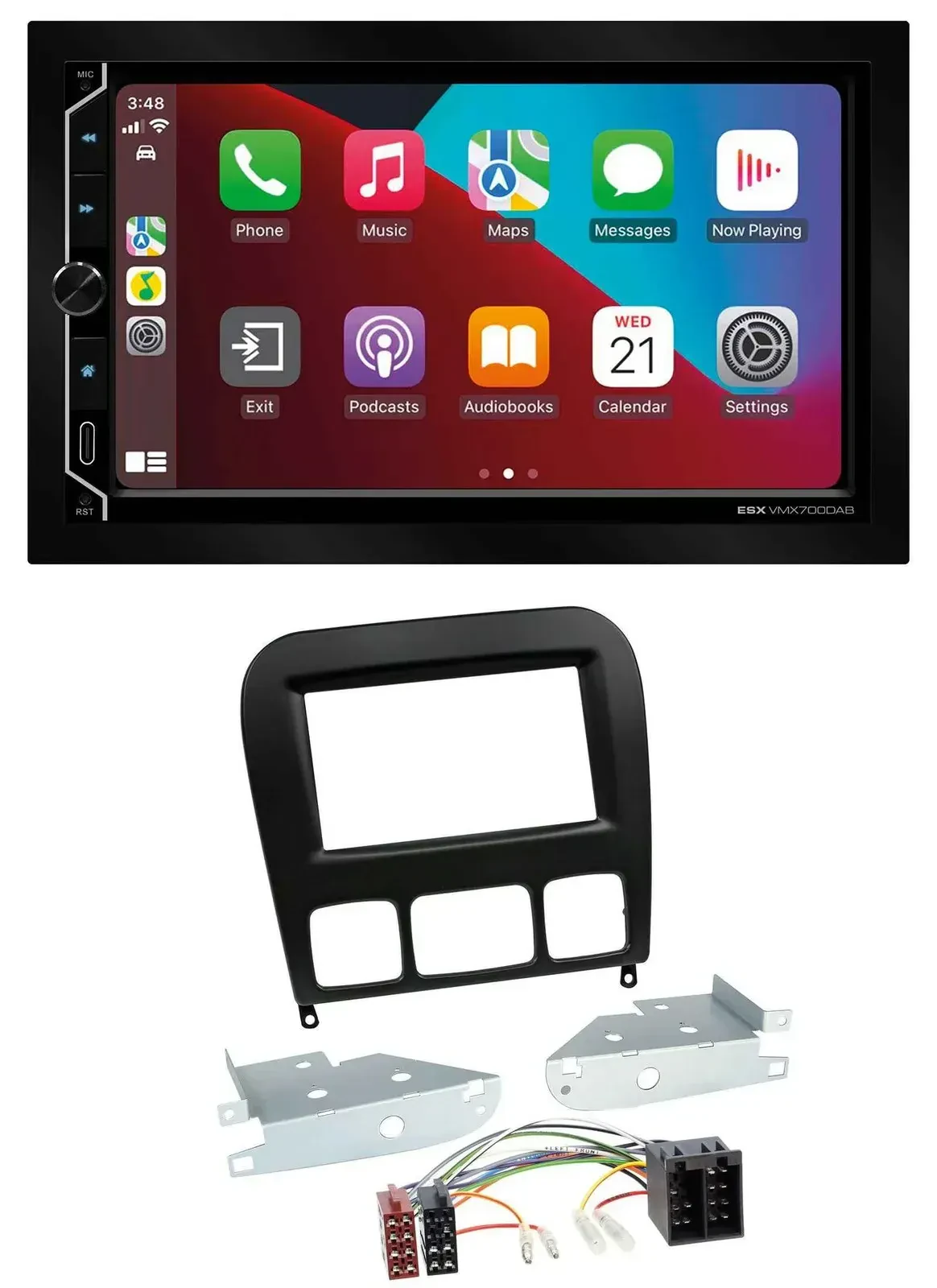 Автомагнитола для Mercedes S-Class 1998–2005 ESX 2DIN DAB USB MP3 Bluetooth черная