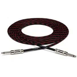 Инструментальный кабель Hosa Technology 3GT 18' Cloth Guitar Cable, Black/Red #3GT-18C5