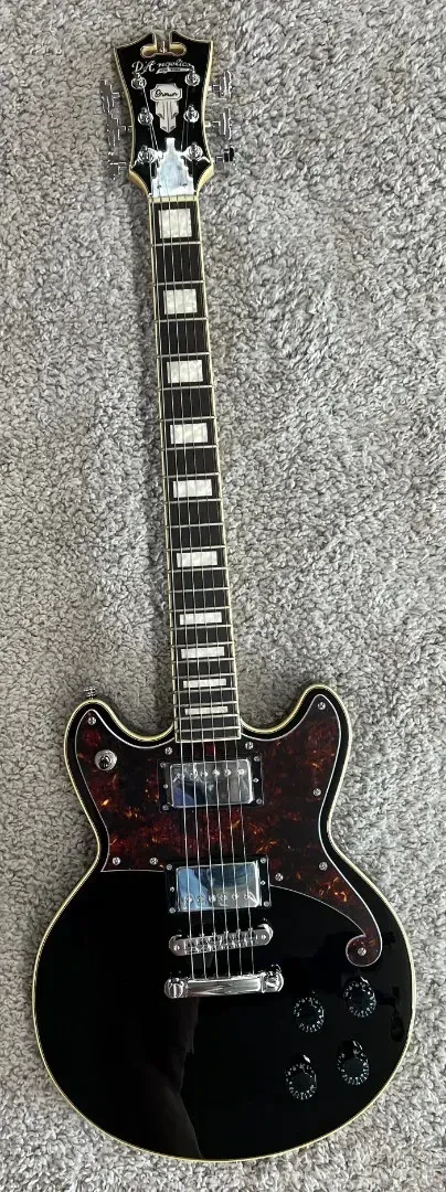 Б/У Электрогитара D'Angelico Premier Brighton, черная, с чехлом