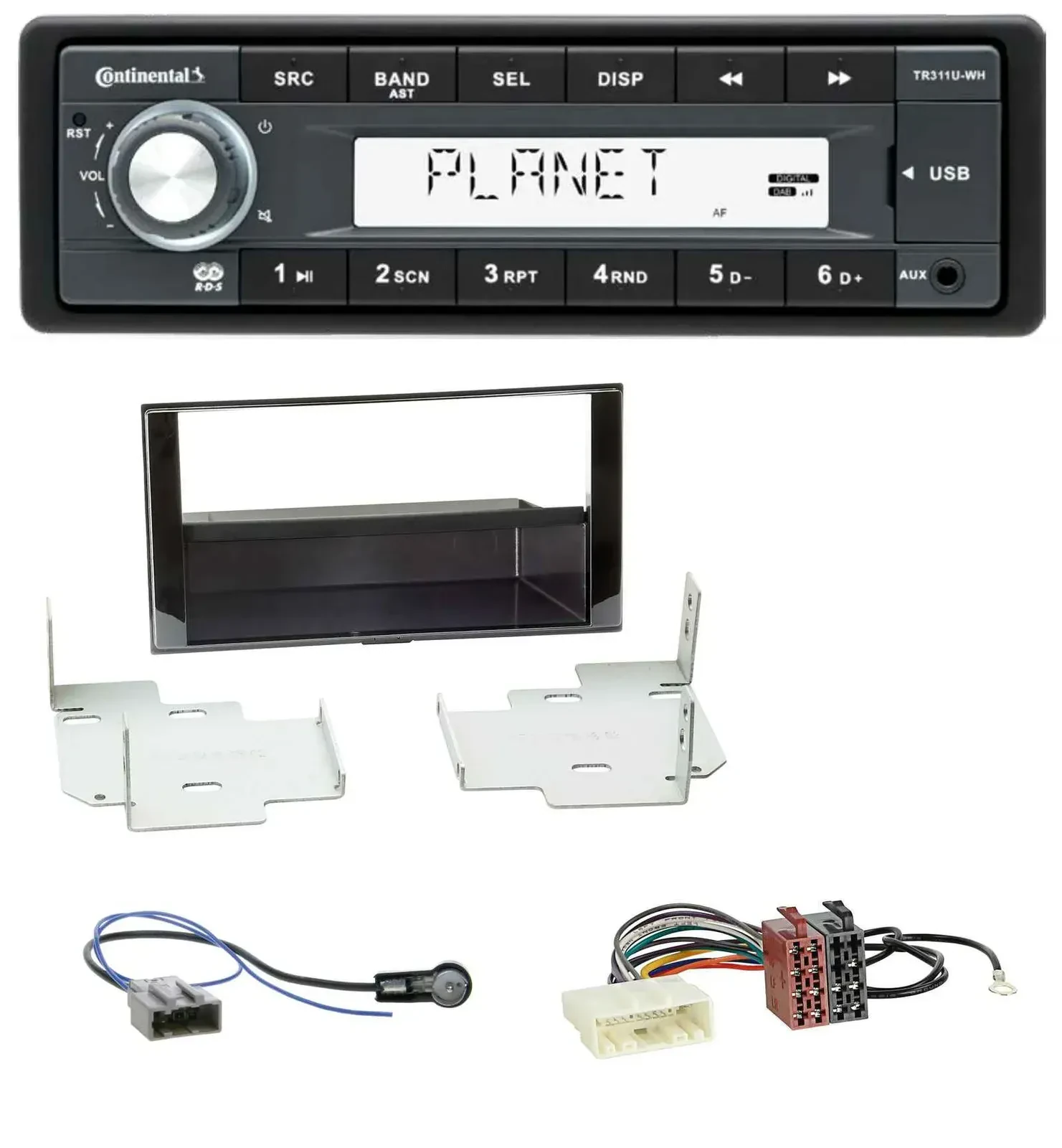 Continental USB MP3 AUX 1DIN Autoradio für Nissan Micra (2013-2017) piano