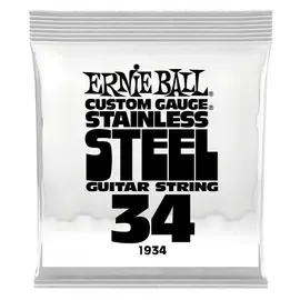 Струна для электрогитары Ernie Ball P01934 Stainless Steel, сталь, калибр 34